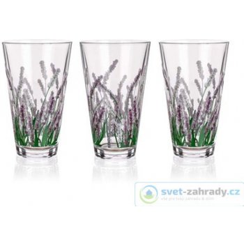 Banquet Sada sklenic CITY LAVENDER long 340 ml 3 ks