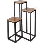 Ruhhy 25626 Stojan na květiny 67 x 34,5 x 34,5 cm hnědý – Zboží Dáma