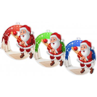 Bauer Decor Akrylátová vánoční ozdoba kulatá Santa Claus cricket Zelená – Hledejceny.cz