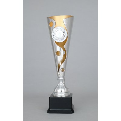 Stříbrno zlatý sportovní pohár 34 39 cm 36 cm – Hledejceny.cz
