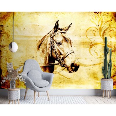 Gario Fototapeta Skica koně Materiál: Vliesová rozměry 200 x 140 cm – Zboží Mobilmania