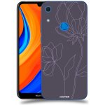 Pouzdro ACOVER Huawei Y6S s motivem Line Flower II – Zboží Mobilmania