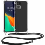 Pouzdro KWmobile Pevné silikonové Crossbody Motorola Edge 30 Neo čiré s popruhem – Zboží Živě