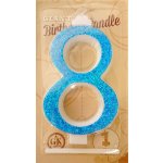 Dortisimo Svíčka velká modrá číslo 8 – Zboží Dáma