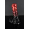 Dilda Twisted Beast Nessus Demon Blood Ombre XXL prémiové silikonové dildo s Vac U Lock s přísavkou 34,6 x 9,4 - 11,6 cm