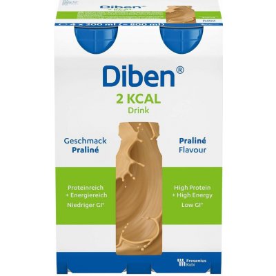DIBEN 2 KCAL DRINK PŘÍCHUŤ PRALINKOVÁ POR SOL 4X200ML – Hledejceny.cz