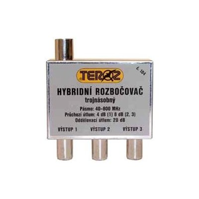 TEROZ Rozbočovač 3x hybridní širokopásmový 104 – Zboží Živě