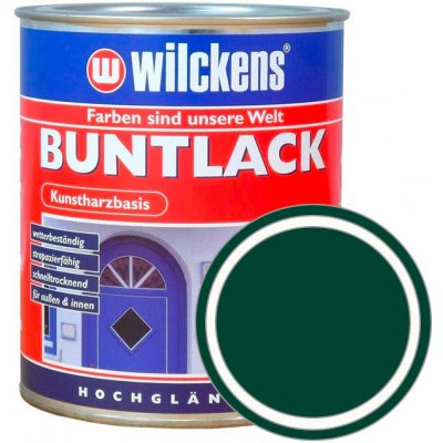 WILCKENS Syntetická vrchní barva v lesku BUNTLACK HOCHGLAENZEND 750 ml RAL 6005 - mechová zelená – Sleviste.cz