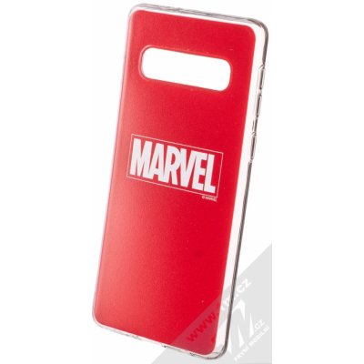 Pouzdro Marvel Logo 002 TPU ochranné silikonové s motivem Samsung Galaxy S10 červené