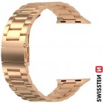 SWISSTEN ŘEMÍNEK PRO APPLE WATCH KOVOVÝ 42/44/45 mm RŮŽOVO ZLATÝ 46000313 – Zboží Živě