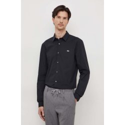 Lacoste bavlněná košile slim s klasickým límcem CH5620 černá