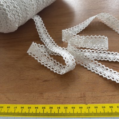 Bavlněná strojově paličkovaná krajka 2cm šíře – Zboží Mobilmania