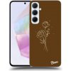 Pouzdro a kryt na mobilní telefon Samsung Picasee silikonové Samsung Galaxy A35 5G Brown flowers černé