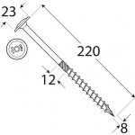 CS 08220 tesařský vrut s talířovou hlavou 8x220 – Hledejceny.cz