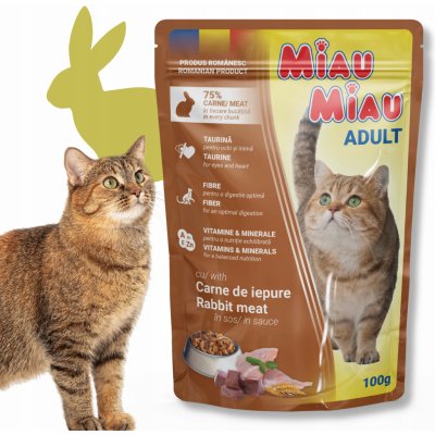 Miau Miau Adult Rabbit 100 g – Sleviste.cz