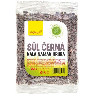 Wolfberry himalájská sůl černá hrubá Kala Namak 250 g – Zboží Mobilmania