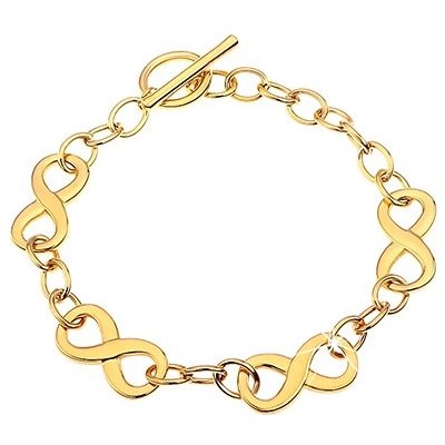 Šperky eshop z chirurgické oceli zlaté barvy se symboly nekonečna AA34.30 – Zboží Mobilmania