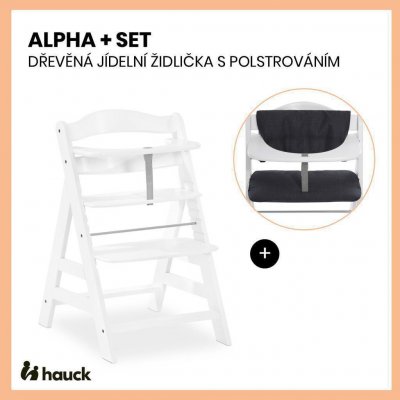 Hauck Alpha+ dřevěná white – Zboží Dáma
