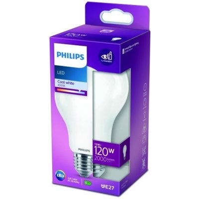 Philips LED žárovka E27 120W 4000K 13W opál – Zboží Mobilmania