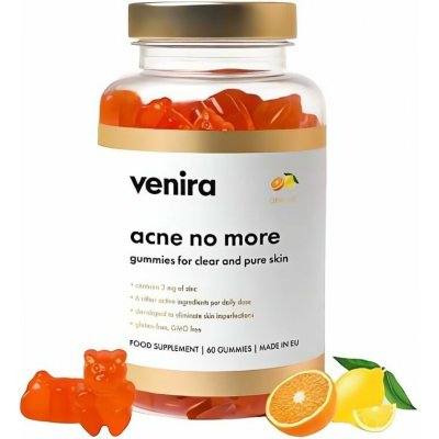 Venira Acne No More Gummies for Clear and Pure Skin citrusy 60 ks – Hledejceny.cz
