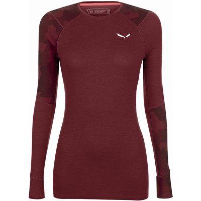 Salewa Cristallo Warm AMR L/S tee W syrah – Zboží Dáma