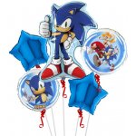 Party Deco Sada fóliových balonků Ježek Sonic 5ks – Zboží Mobilmania