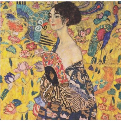 Gustav Klimt Grafika : Dame à l'éventail 1917-1918 1000 dílků – Zboží Mobilmania