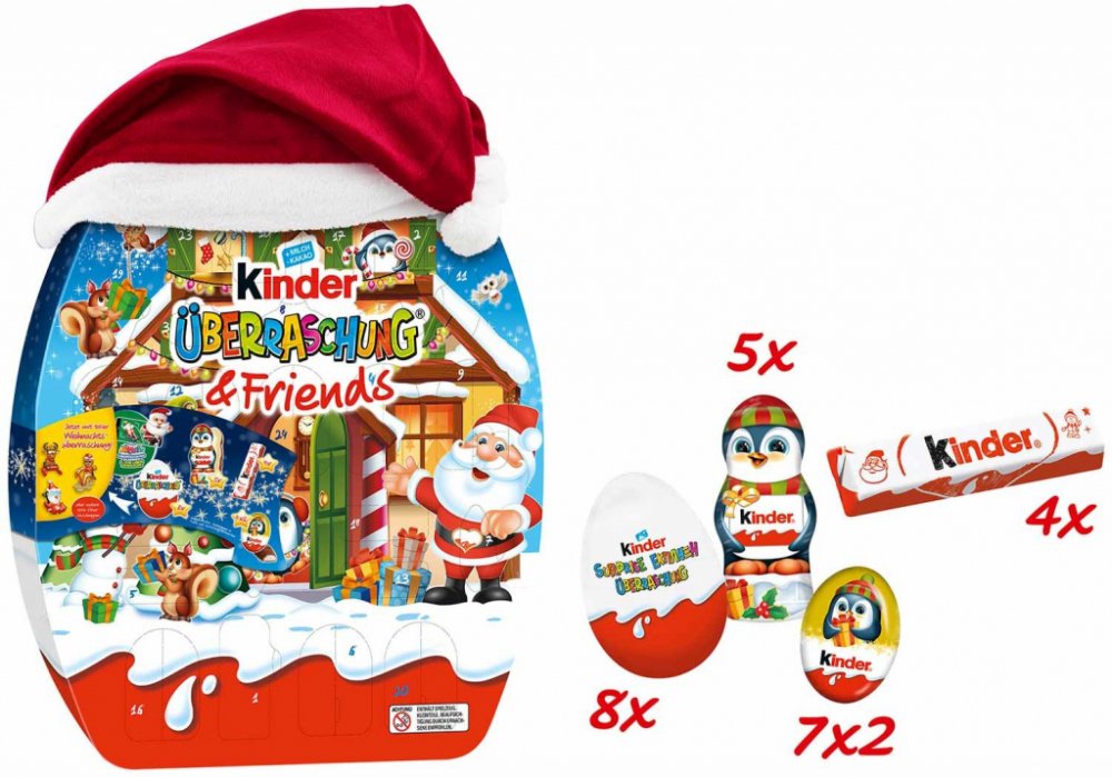 Kinder adventní kalendář s čepicí 431g | Srovnanicen.cz