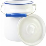 Olymp Retro modrý lem smaltovaná s pokl/ bandaska 16 cm, 3 l – Zboží Mobilmania