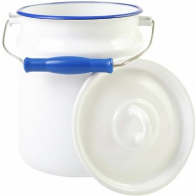 Olymp Retro modrý lem smaltovaná s pokl/ bandaska 16 cm, 3 l – Zboží Mobilmania