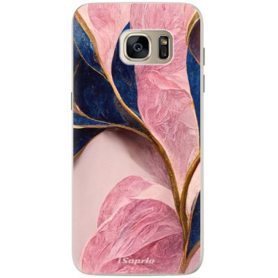 Pouzdro iSaprio - Pink Blue Leaves - Samsung Galaxy S7 Edge – Zboží Mobilmania