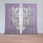 Sablio Záclony BLACK PANTHER wakanda forever Bílý: 2ks 150x250cm – Hledejceny.cz