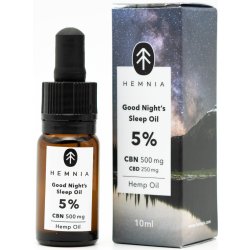 Hemnia Good Night's Sleep Konopný olej 5%, 500 mg CBN, 250 mg CBD, 10 ml