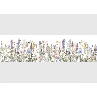 AG Design WB-8483 Samolepící bordura Divoké Květy, rozměry 5 m x 13,8 cm – Zboží Dáma