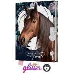 Junior Památník 14x18cm 80listů čistý se zámkem Horse kůň – Hledejceny.cz