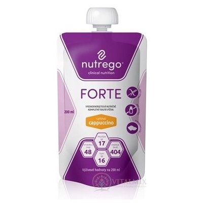 NUTREGO FORTE S PŘÍCHUTÍ CAPPUCCINO POR SOL 1X200ML – Hledejceny.cz