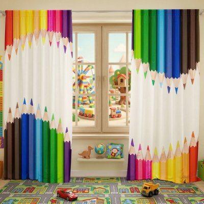 IMPAR Závěsy Pastelky (Rozměr : 140x250, Materiál: Blackout) – Hledejceny.cz