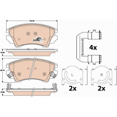 Sada brzdových destiček, kotoučová brzda TRW GDB1783 | Zboží Auto