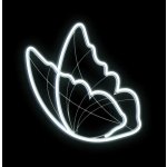 Eco Fix 2D LED světelný motýl, 55 × 55 cm, ledově bílá, závěsný, 3D tisk – Hledejceny.cz