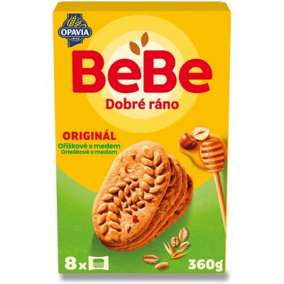 Opavia BeBe Dobré Ráno sušenky oříškové s medem 8 x 50 g – Zbozi.Blesk.cz