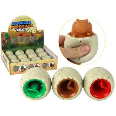 LEAN Toys Antistresová hračka Dinosaurus ve vajíčku Squishy