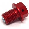 Těsnění motoru Zeta výpustný šroub magnet M8x20mm (závit 1,25mm) - crf 250 10-13/450 09-12 RMZ 450 08- červená