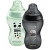 Láhev a nápitka Tommee Tippee láhev s obrázky C2N 2ks růžová new 340ml