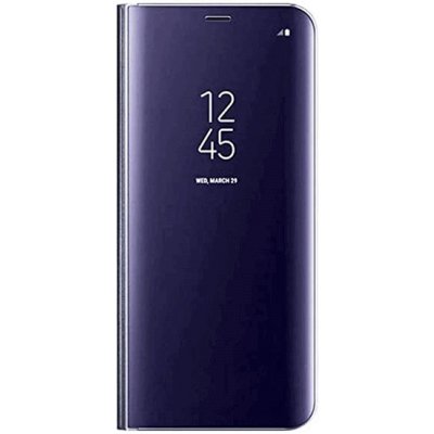 Pouzdro SES Zrdcadlové plastové flip obal Samsung Galaxy S22 Ultra 5G - modré