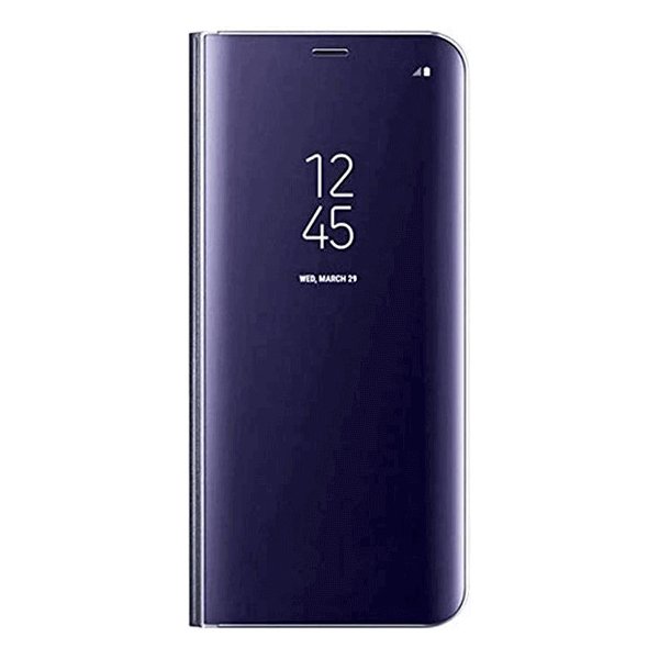 Pouzdro a kryt na mobilní telefon Pouzdro SES Zrdcadlové plastové flip obal Samsung Galaxy S22 Ultra 5G - modré