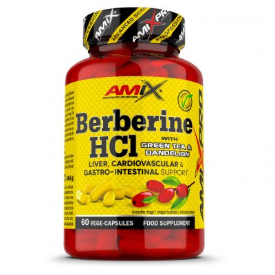 Amix Pro Series Berberine HCl + GreenTea & Dandelion 60 kapslí – Hledejceny.cz
