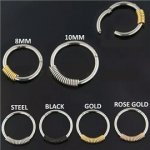 Piercingate Kruh segment spirála PKR00157 Černá – Zboží Dáma