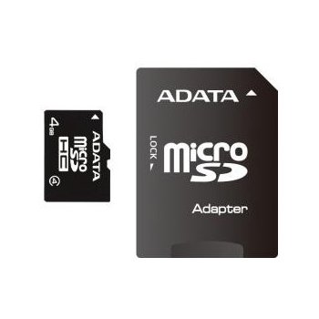 ADATA microSDHC Class 4 AUSDH4GCL4-RM3BKBL