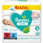 Pampers ubrousky Sensitive 4 x 52 ks – Zboží Dáma