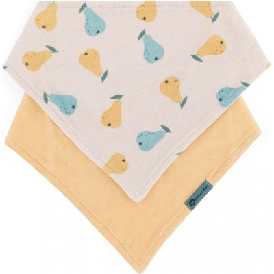 Petite&Mars Bryndák bandana Luke 2 ks Beige Pears&Intense Ochre 3m+ – Zboží Dáma